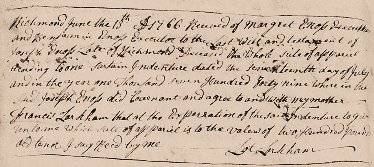 Lot Larkham Verification of Apprenticeship