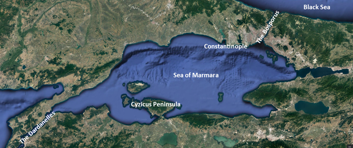 Map of the Sea of Marmara