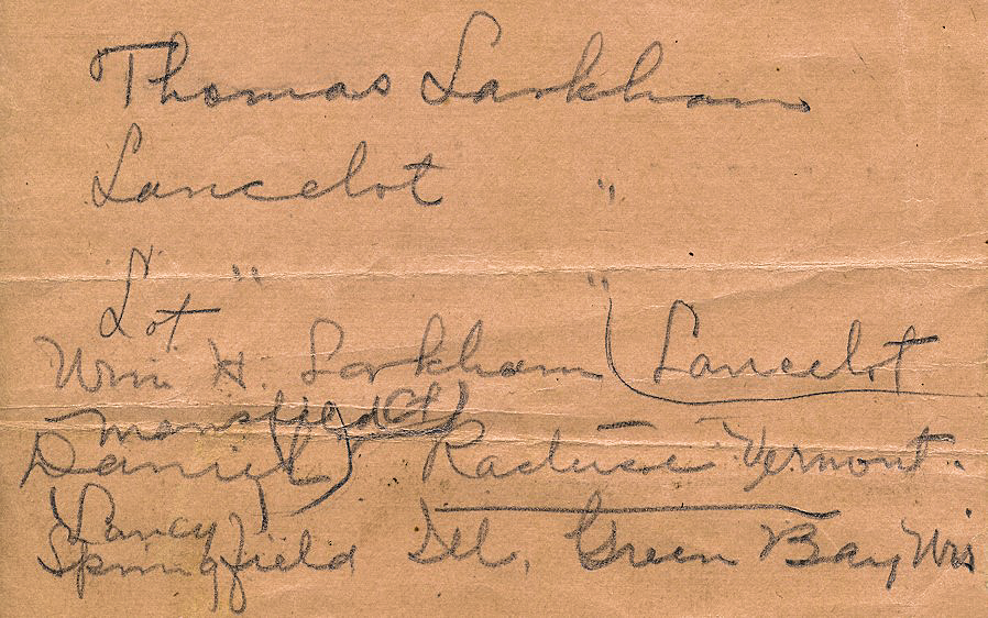 U.S. Larkham Line of Descent